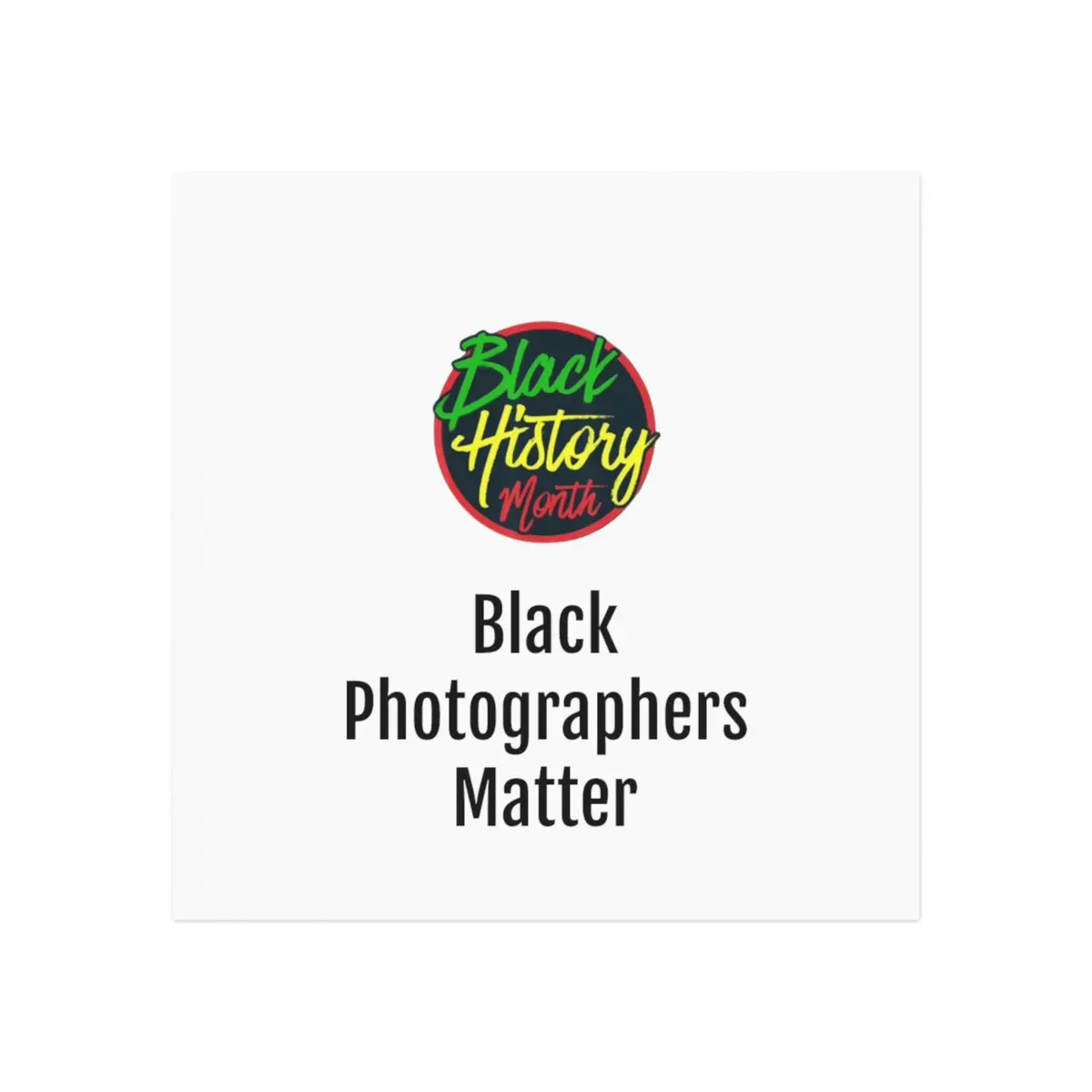 Black Photographers Matter Square Magnet 1