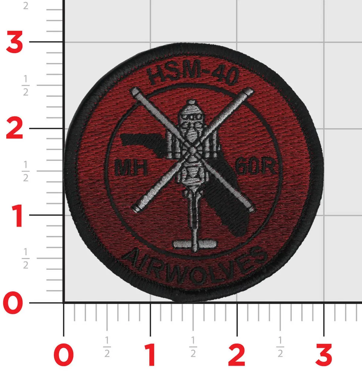 Official Hsm-40 Air Wolves Mh-60R Seahawk Shoulder Patch 1