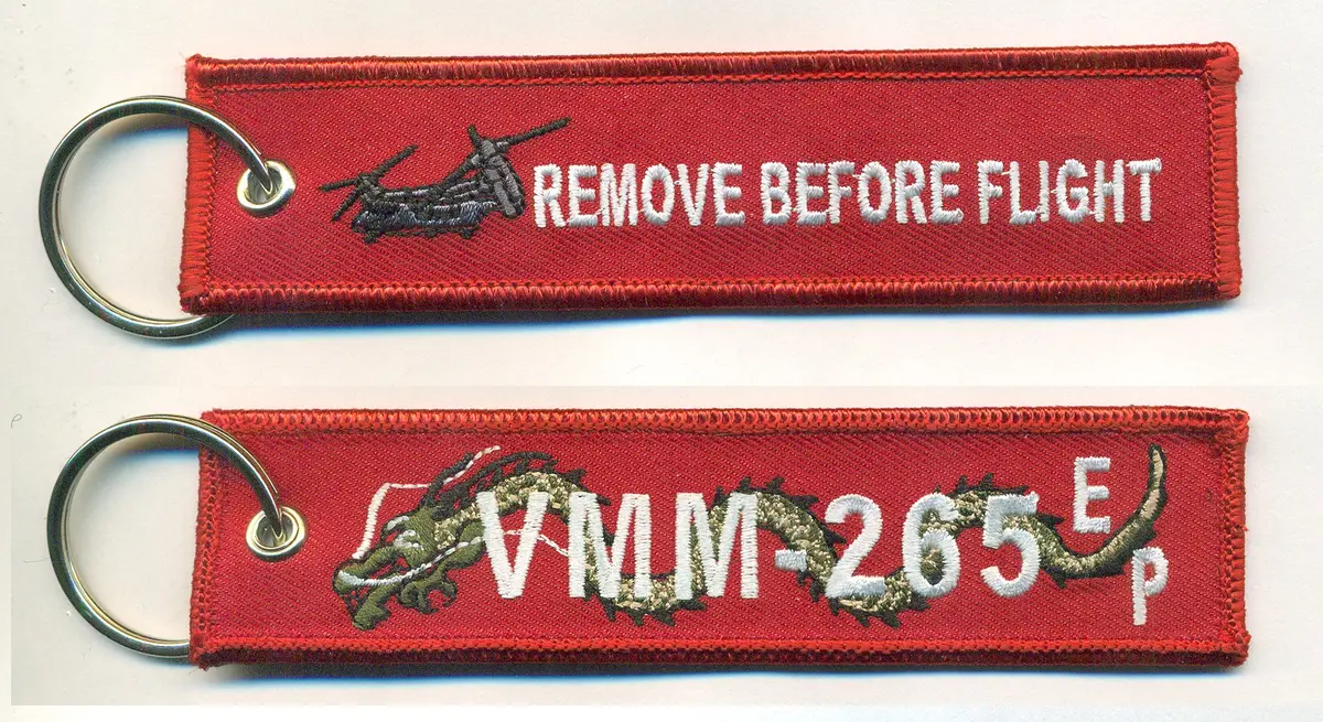 Official Vmm-265 Dragons Remove Before Flight Key Ring 1
