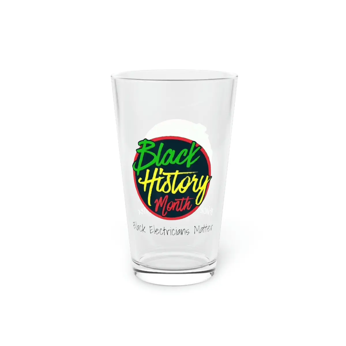 Black Electricians Matter Pint Glass, 16Oz 1