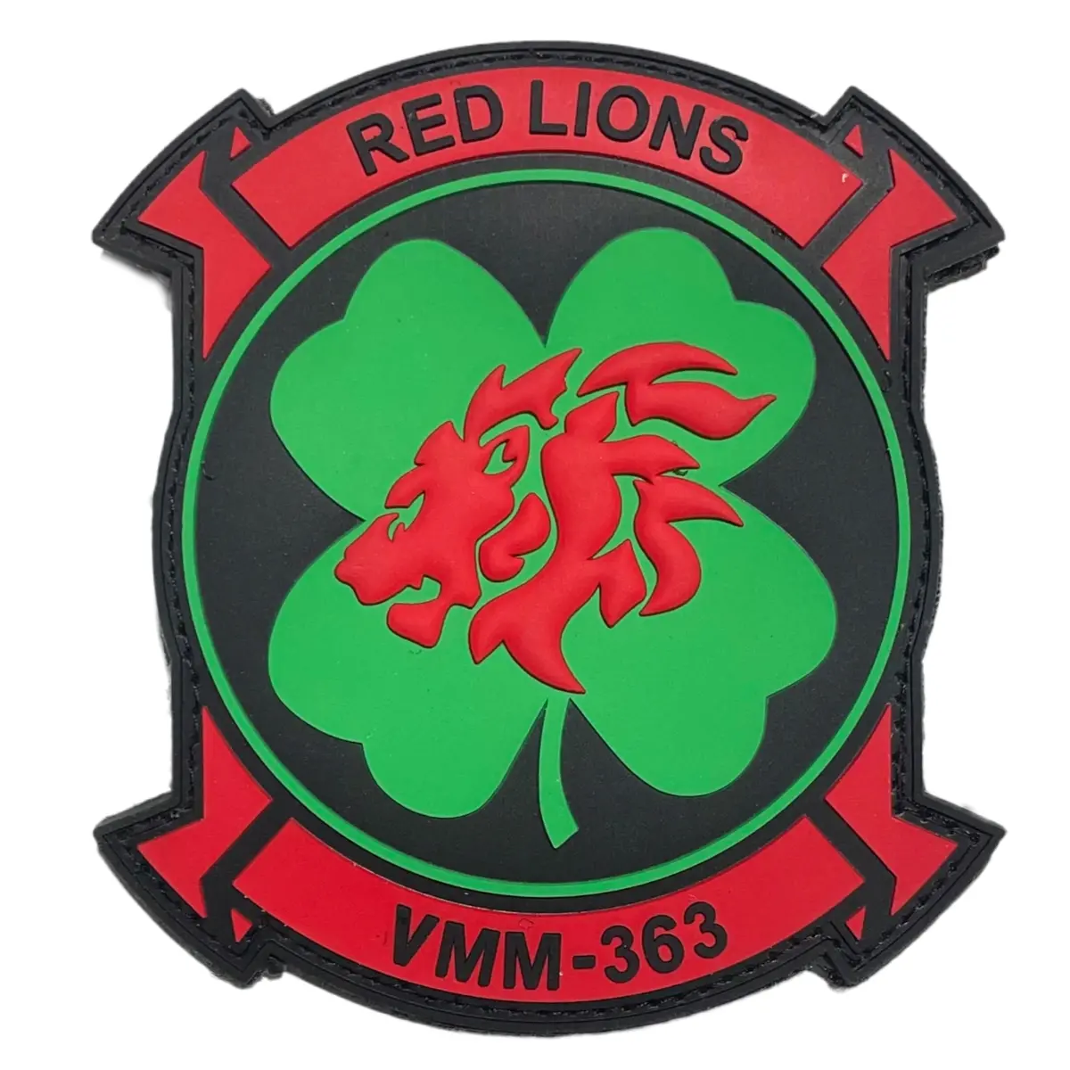 Officially Licensed Usmc Vmm-363 Red Lions Pvc Patch 1