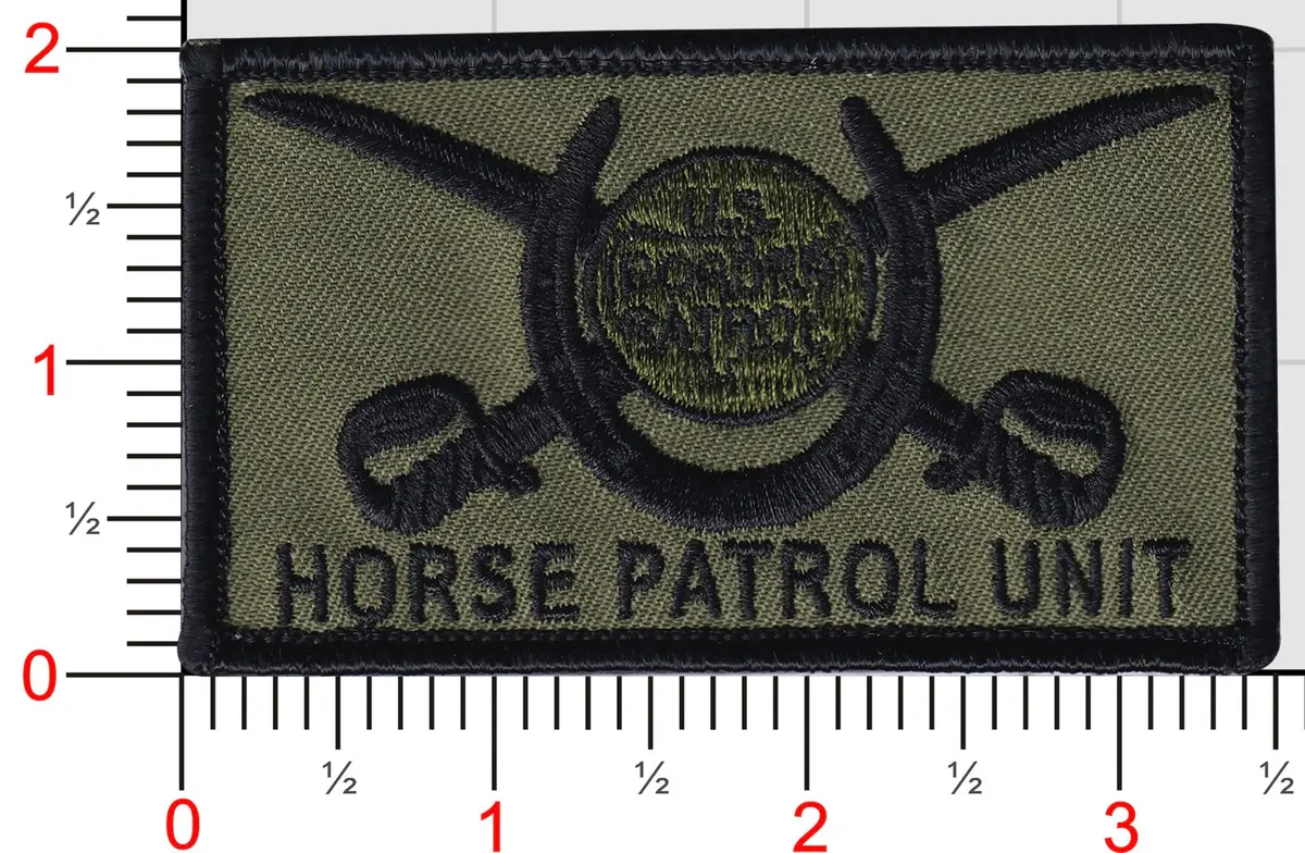 Us Border Patrol Horse Patrol Unit Small 2X3.5 Inch Patch 1