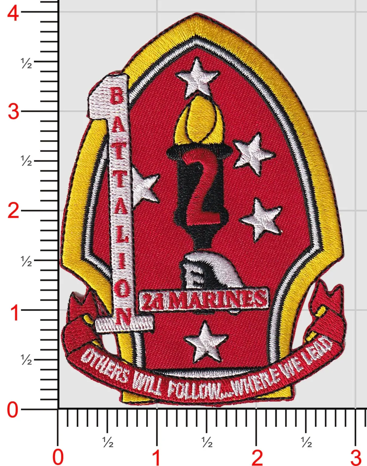 Officially Licensed Usmc 1St Bn 2Nd Marines Patch 1