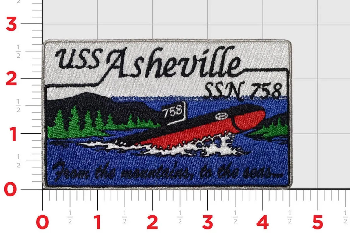 Officially Licensed Us Navy Ssn-758 Uss Asheville Patch 1