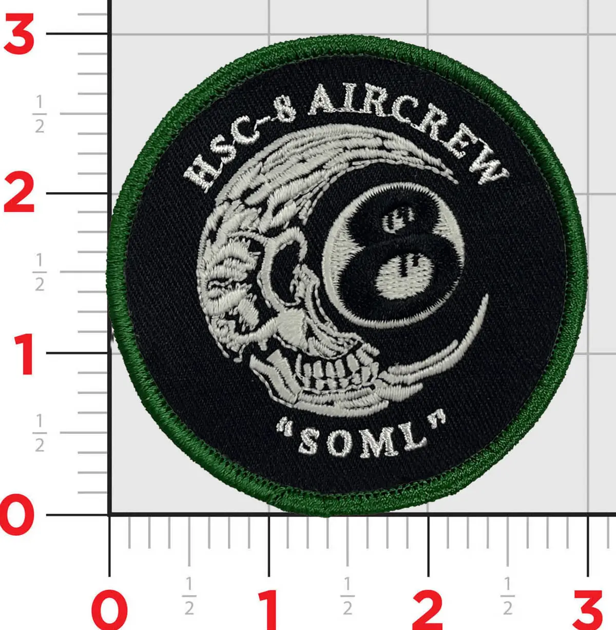 Official Hsc-8 Eightballers Smol Det Shoulder Patch 1