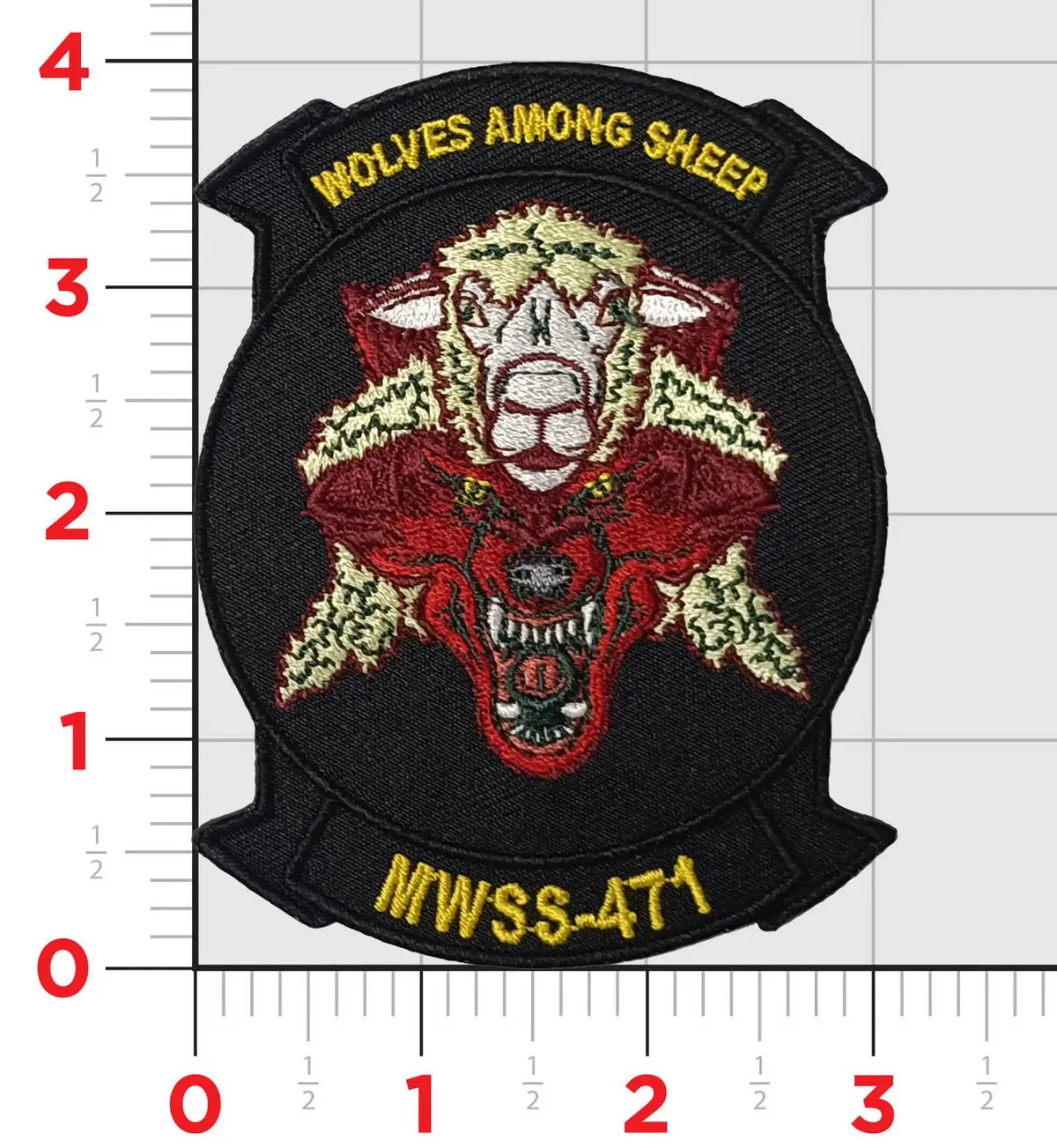 Official Marine Wing Support Squadron Mwss-471 Wolves Patch 1