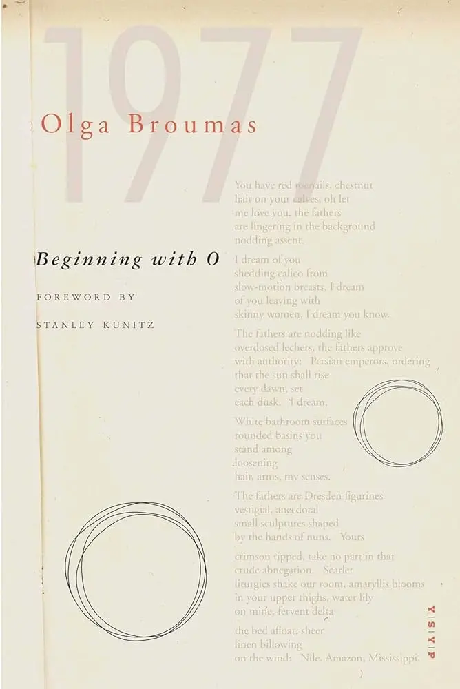 Broumas, Olga: Beginning With O 1