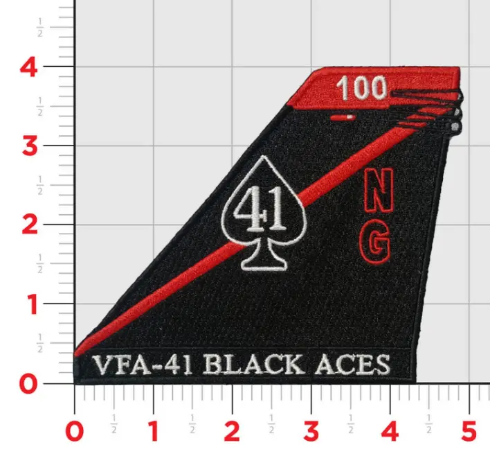 Official Vfa-41 Black Aces F/A-18F Tail Flash Patch 1