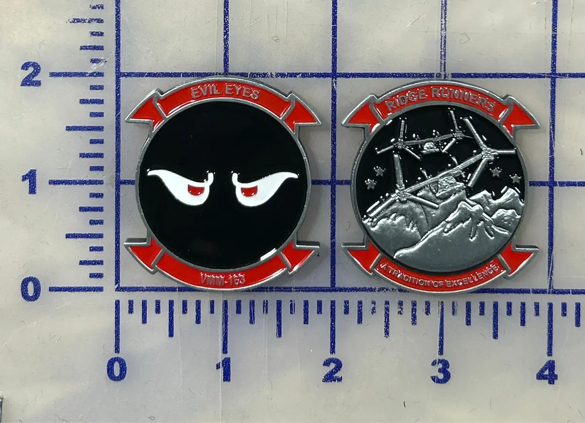 Officially Licensed Vmm-163 Ridge Runners/Evil Eyes Coins 1
