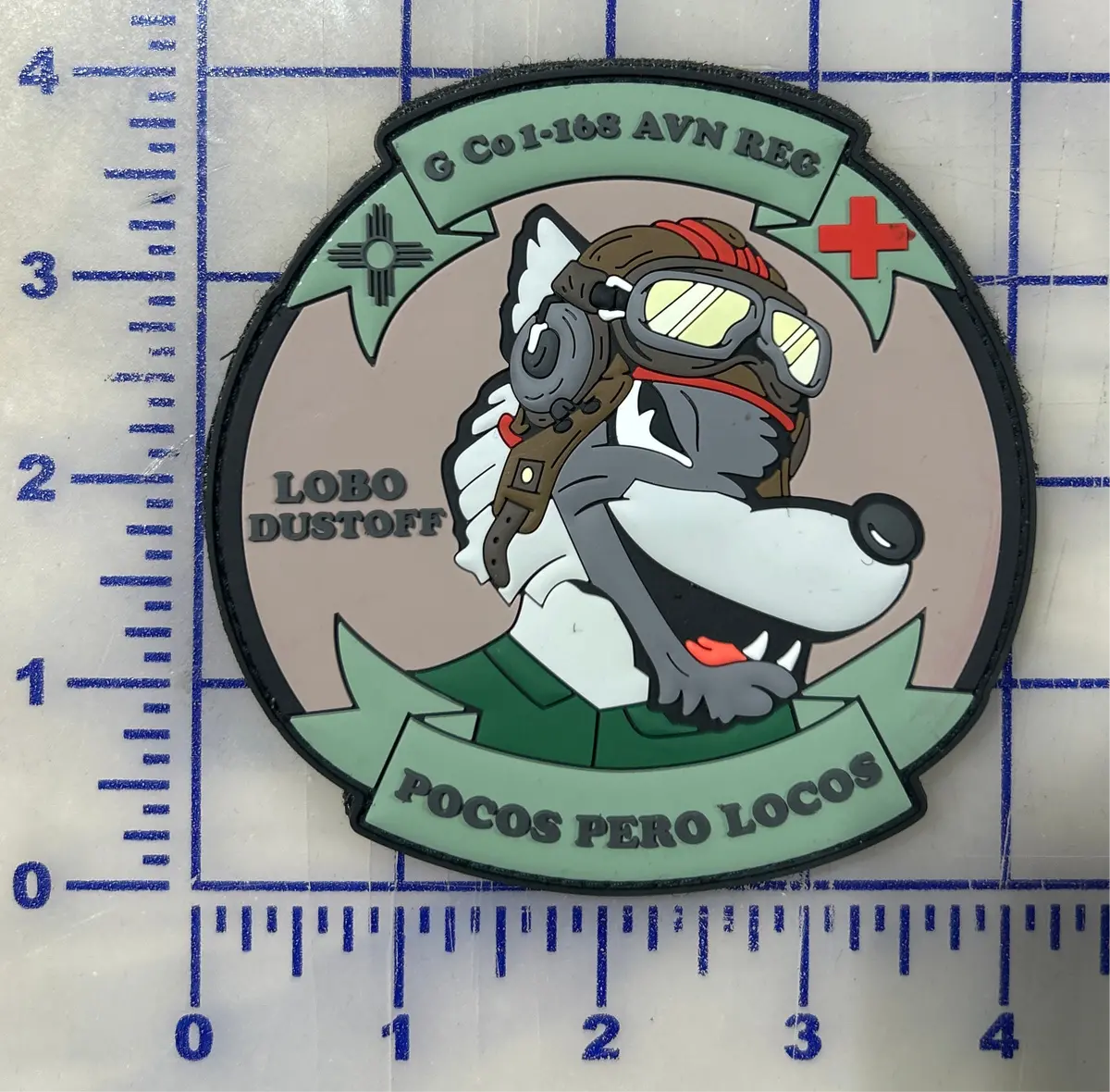 Official Nm Guard G Co 1-168Th Aviation Regiment Pvc Patch 1