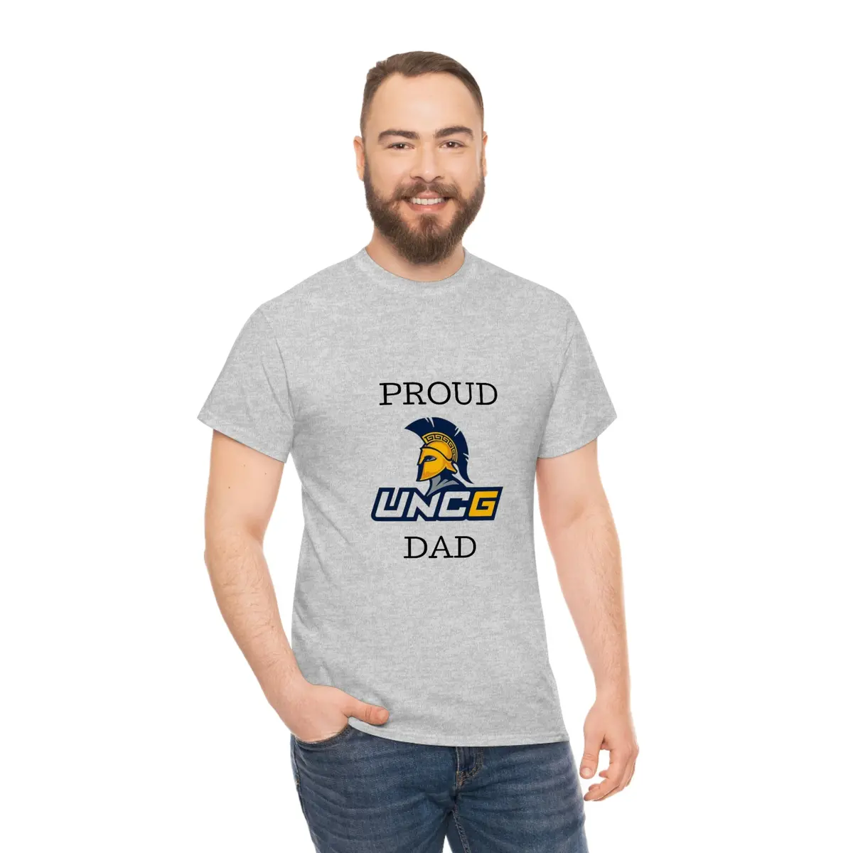 Proud Uncg Dad Cotton Tee 1