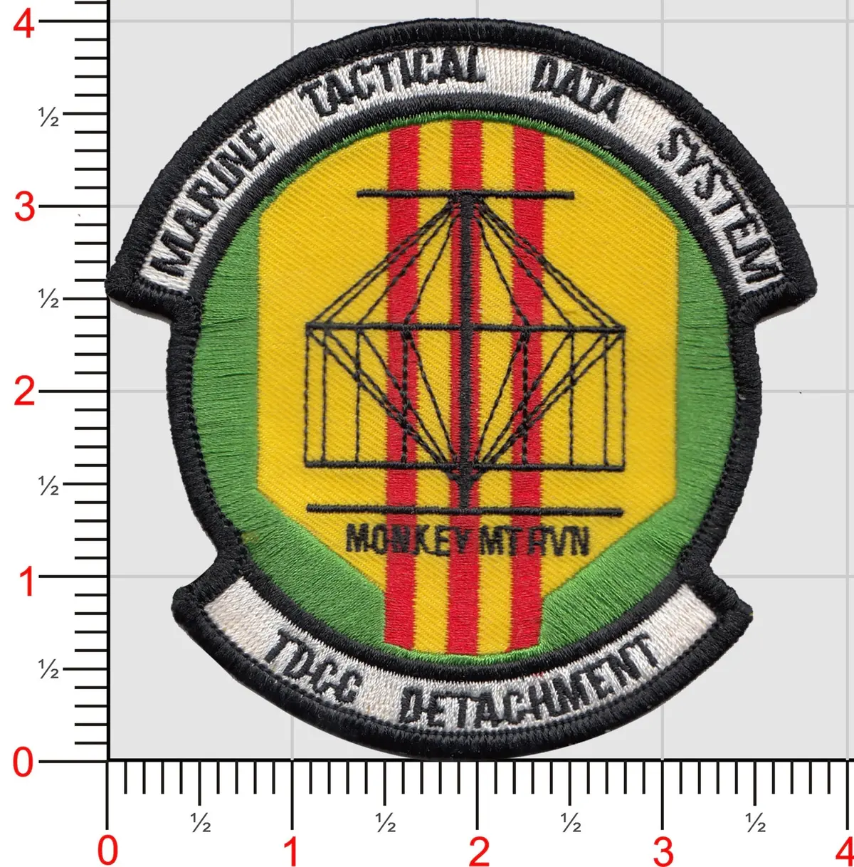 Officially Licensed Usmc Marine Tactical Data Systems Det Patch (Macs-4) 1