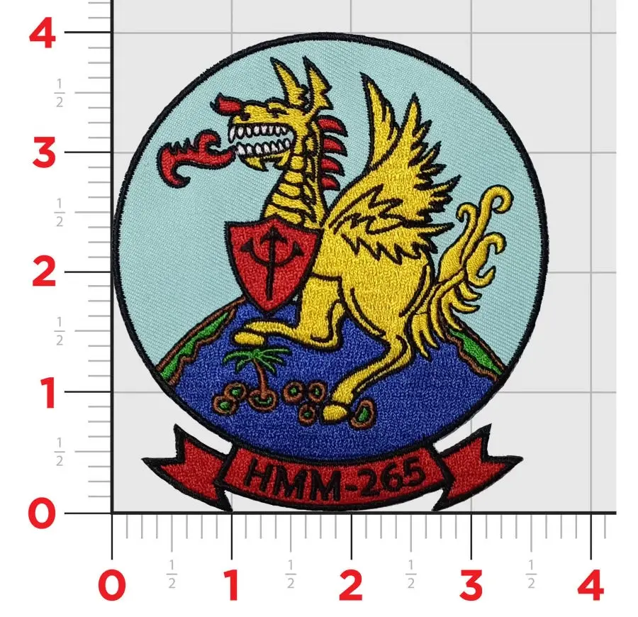 Officially Licensed Hmm-265 Dragons 1978 Squadron Patch 1