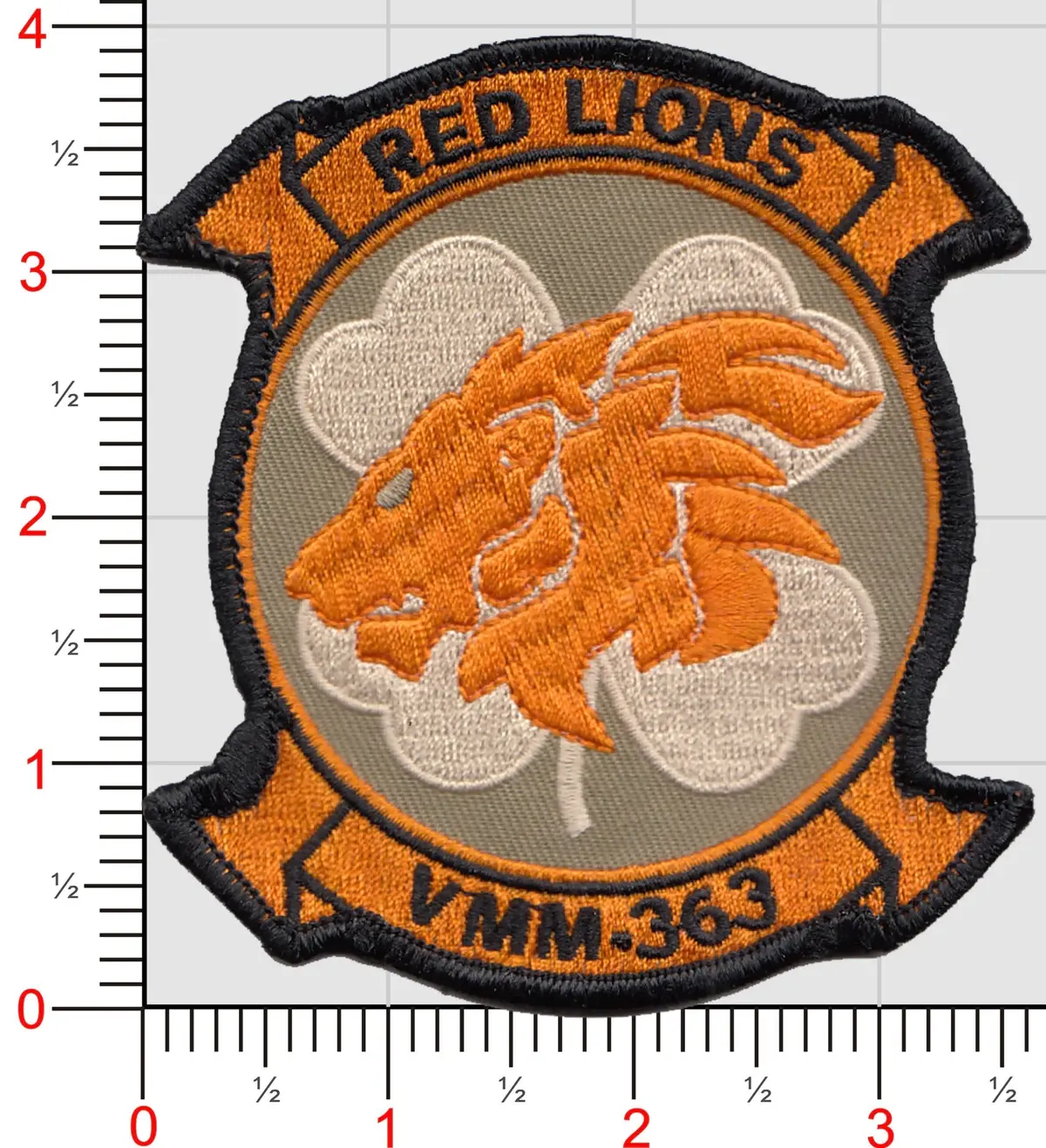 Officially Licensed Usmc Vmm-363 Red Lions Desert Patch 1