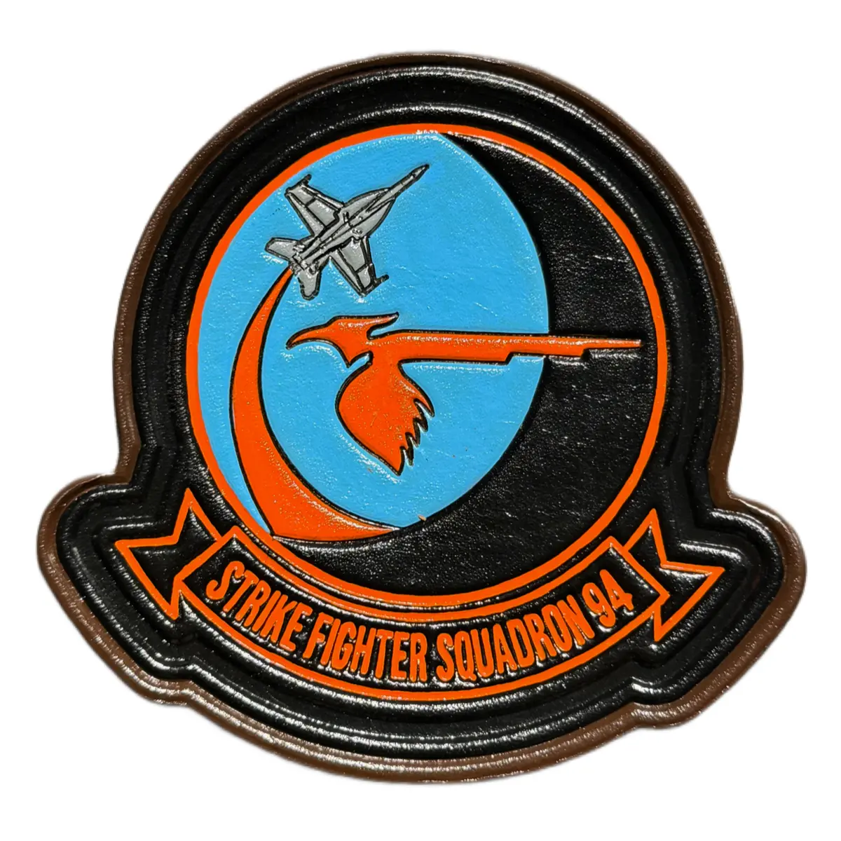 Officially Licensed Us Navy Vfa-94 Shrikes Leather Patches 2
