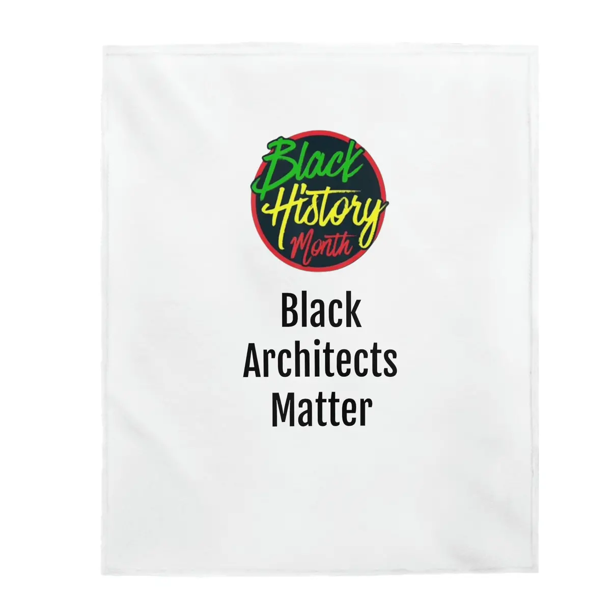 Black Architects Matter Plush Blanket 1