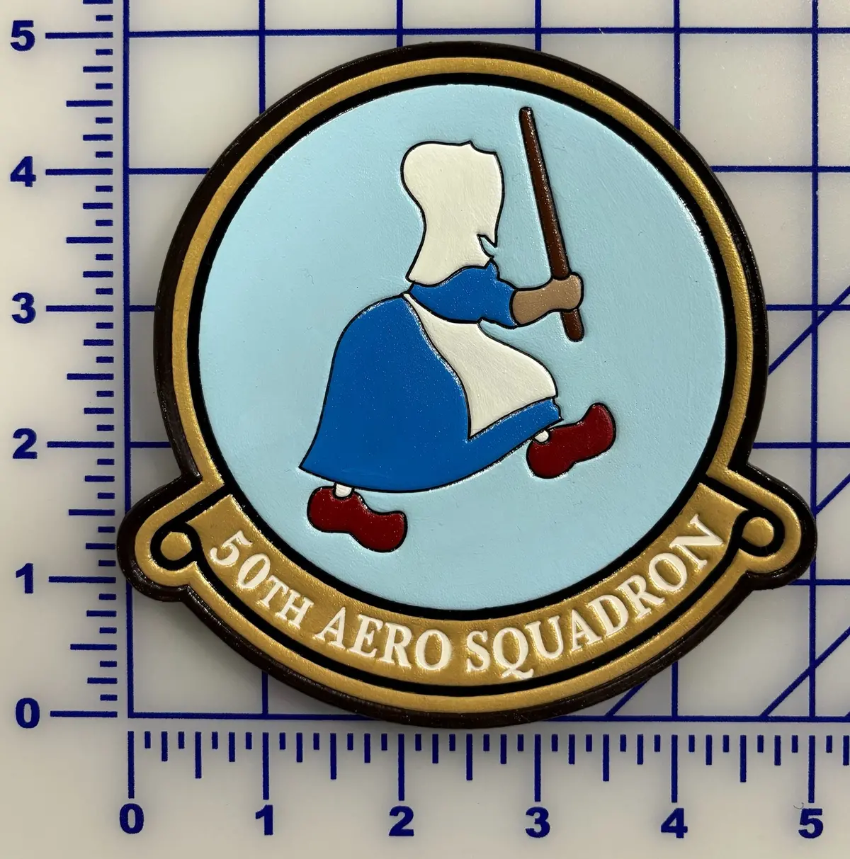 Official Us Army Air Corps 50Th Aero Squadron Leather Patch 1