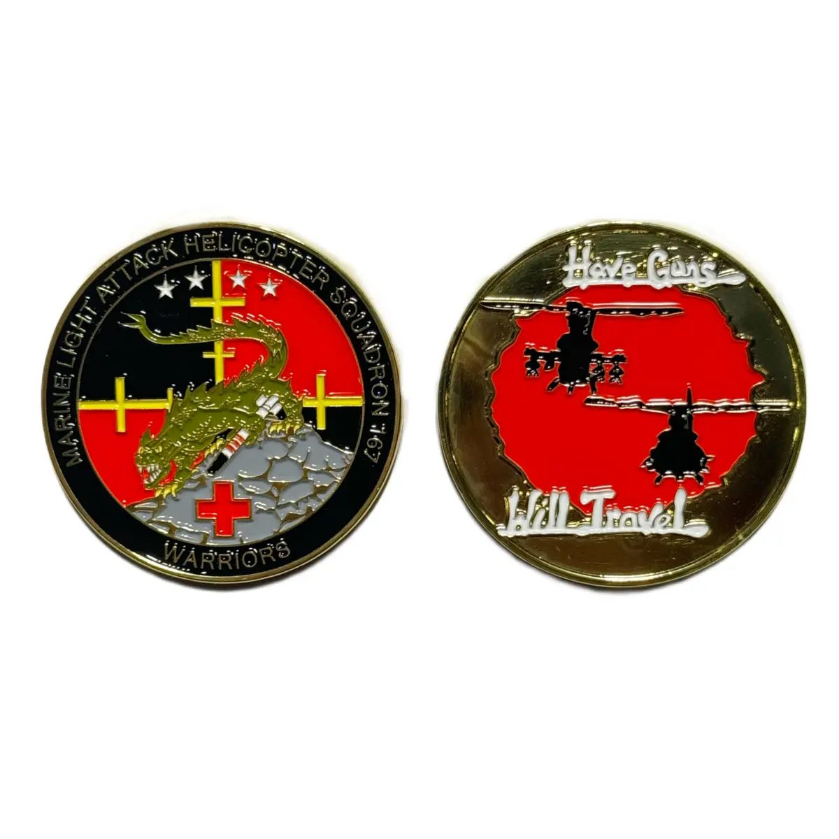 Officially Licensed Hmla-167 Warriors Squadron Coin 1
