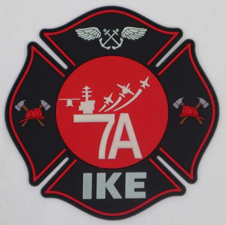 Uss Eisenhower Ship's Crew 7A Firefighters Pvc Patch 1