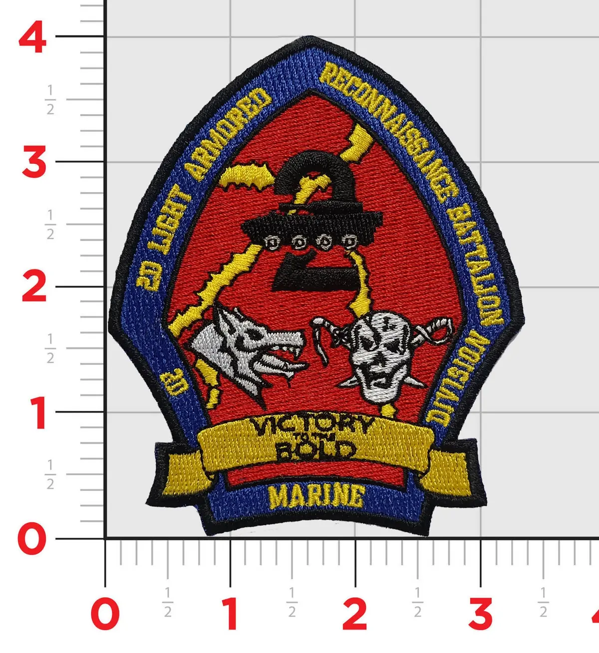 Officially Licensed Usmc 2Nd Lar Bn 2Nd Mardiv Victory To The Bold Patch 1