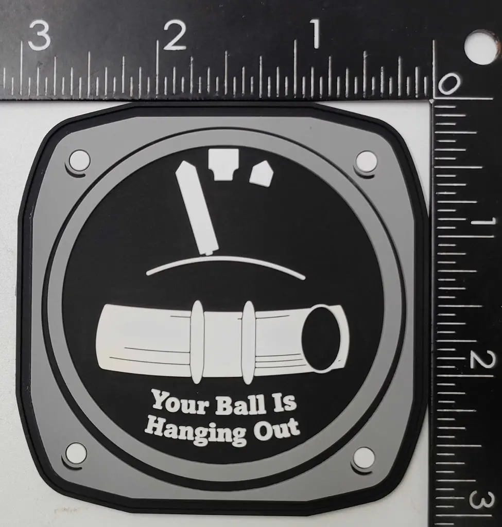 Your Ball Is Hanging Out Pvc Shoulder Patch 1