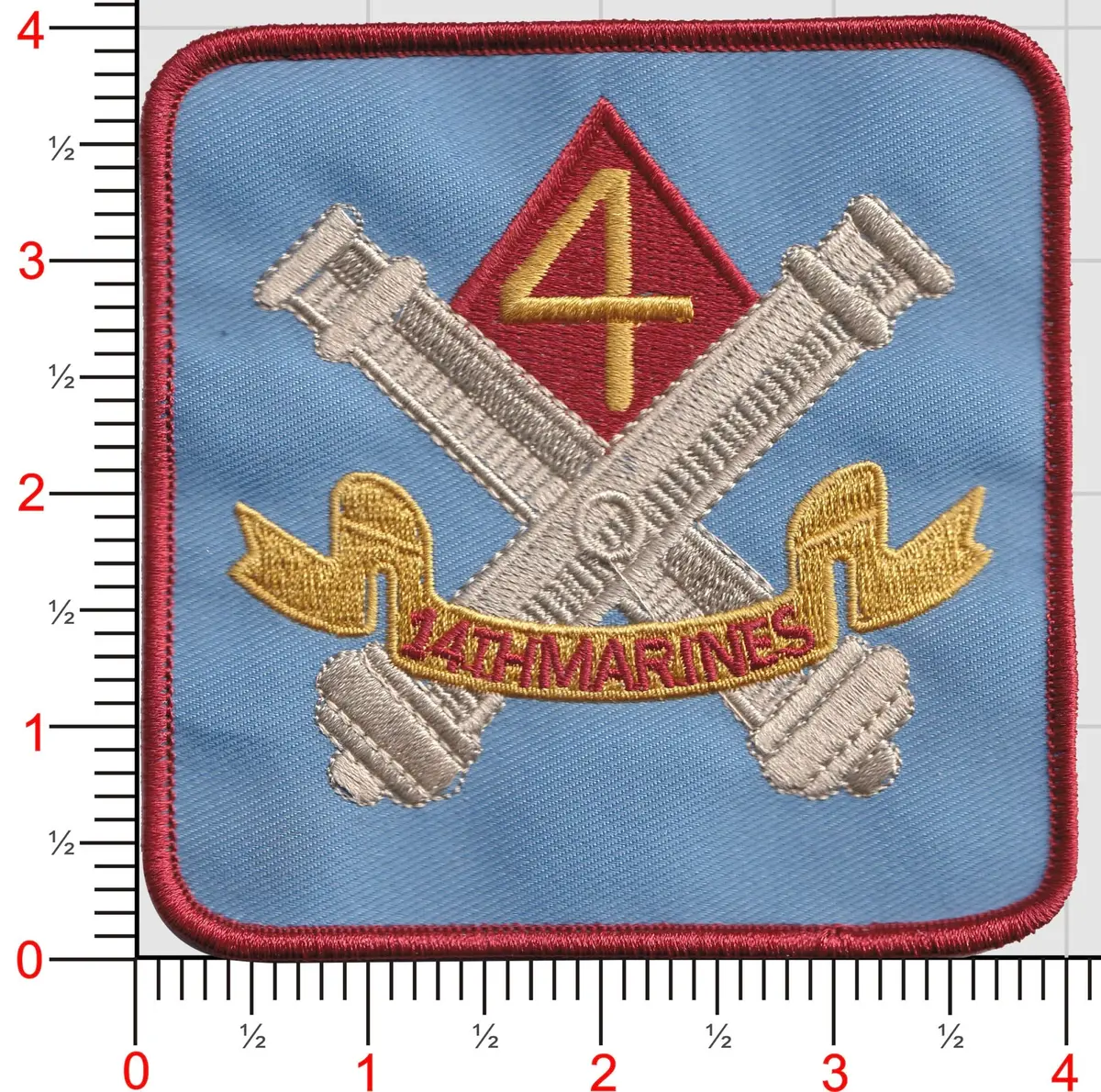 Officially Licensed Usmc 4Th Battalion 14Th Marine Regiment Patch 1
