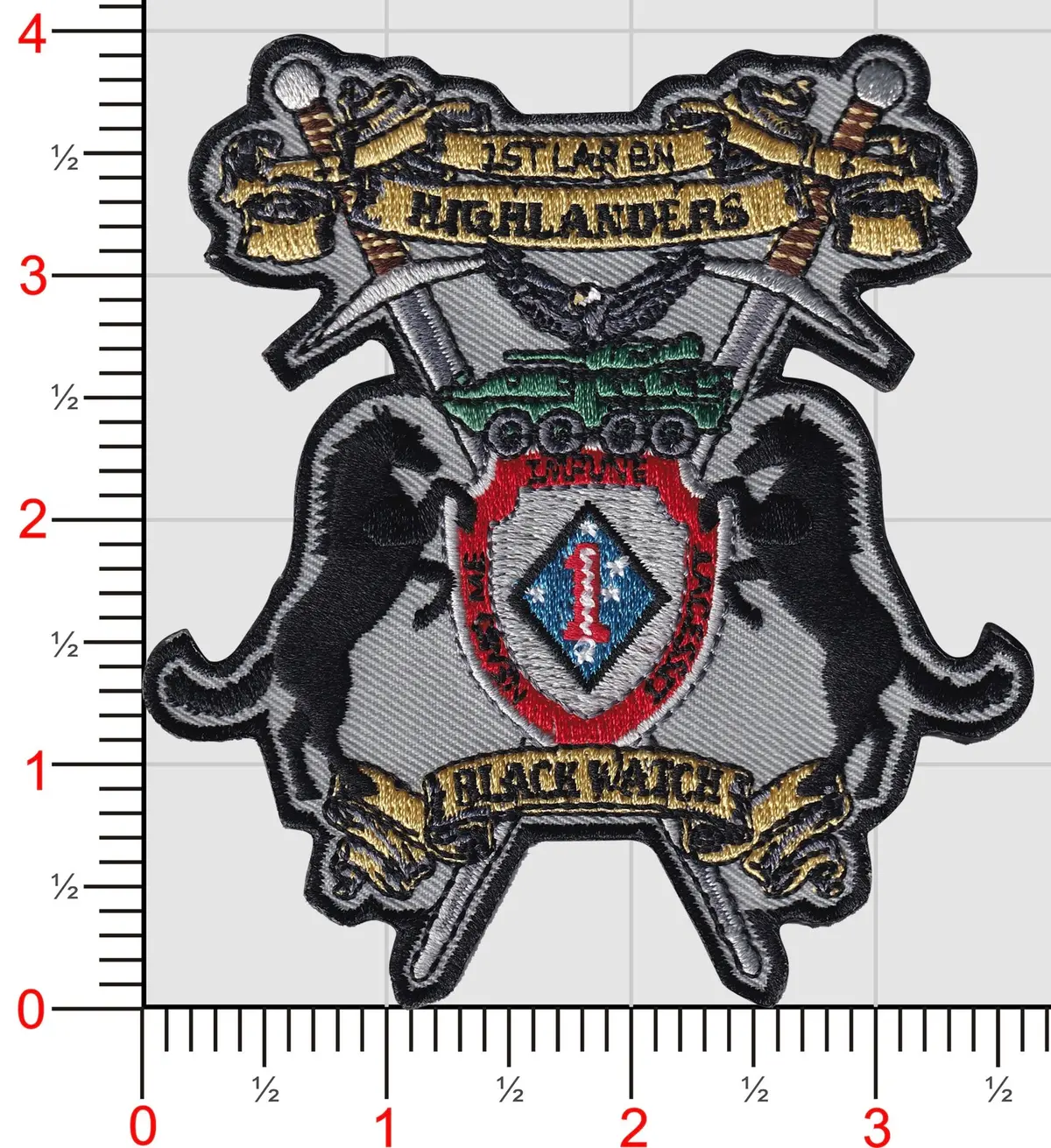 Officially Licensed Usmc 1St Lar Blackwatch Patch 1