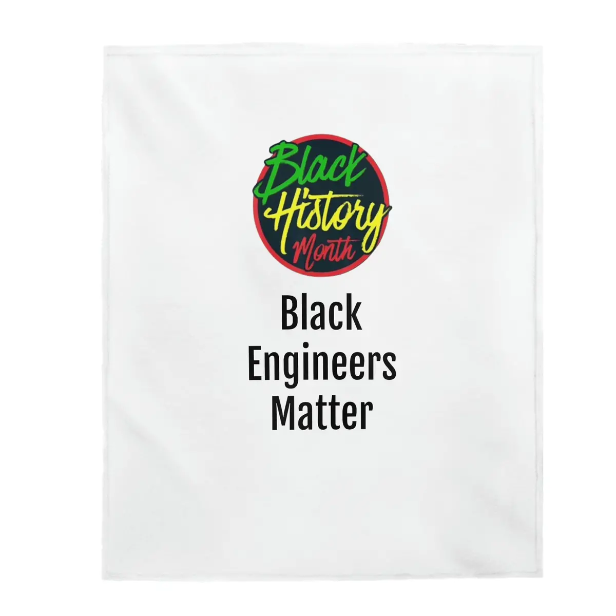 Black Engineers Matter Plush Blanket 1