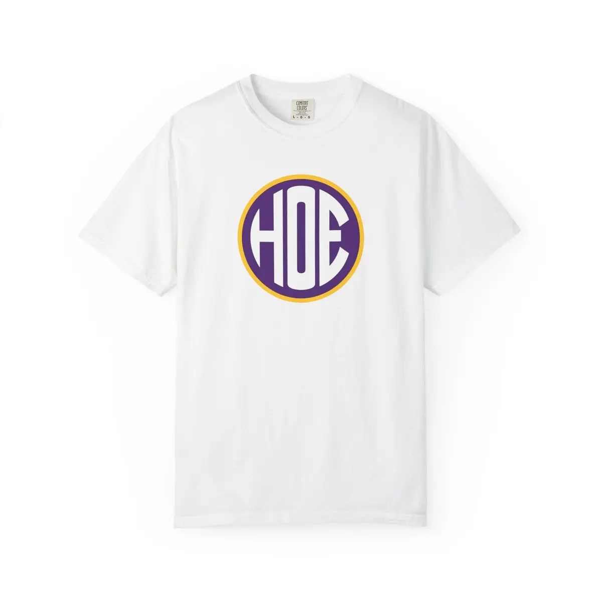 Purple & Yellow Hoe Unisex T-Shirt (Happiness Over Everything) 1