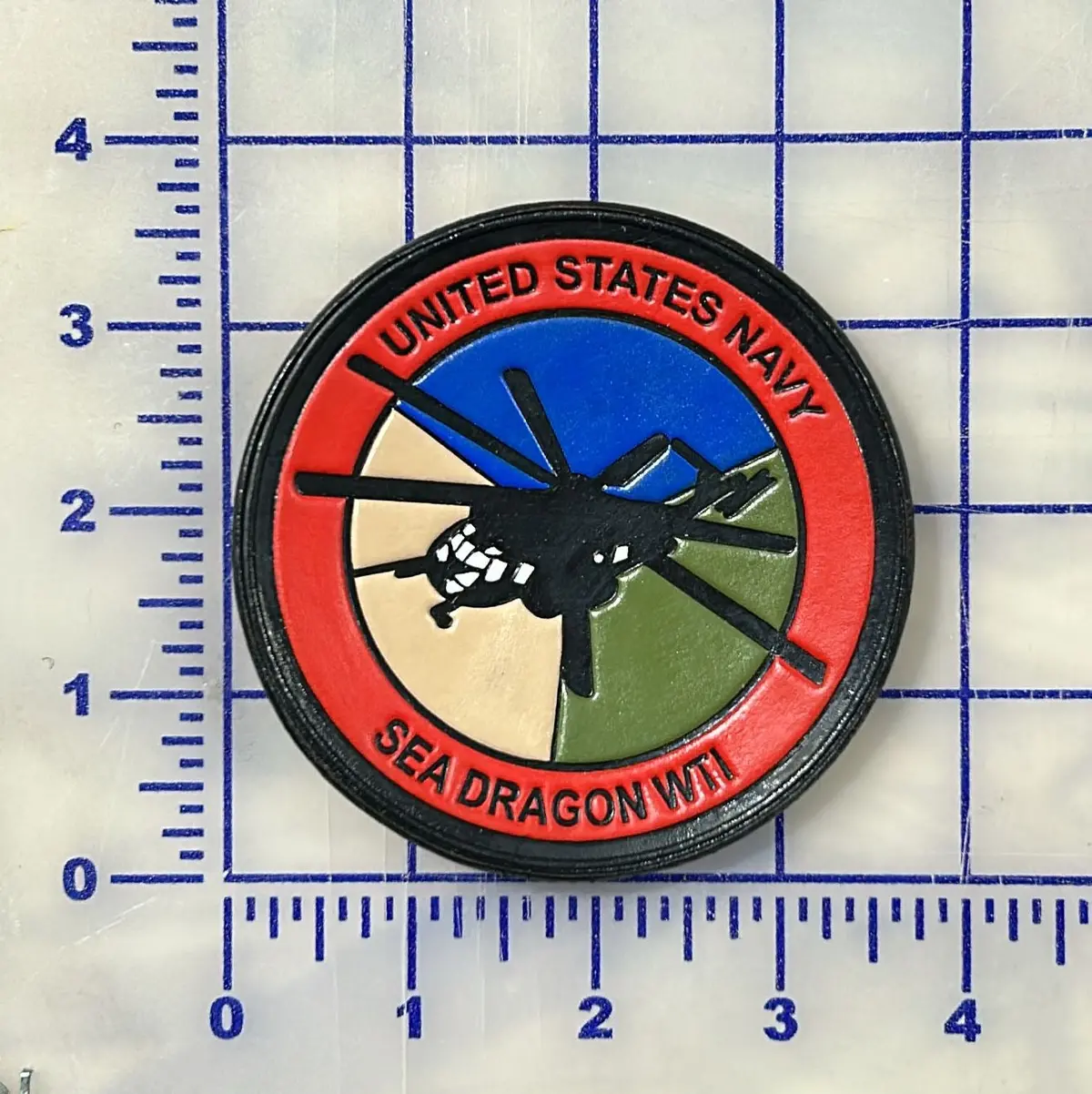 Officially Licensed Us Navy Sea Dragon Wti Leather Patch 1