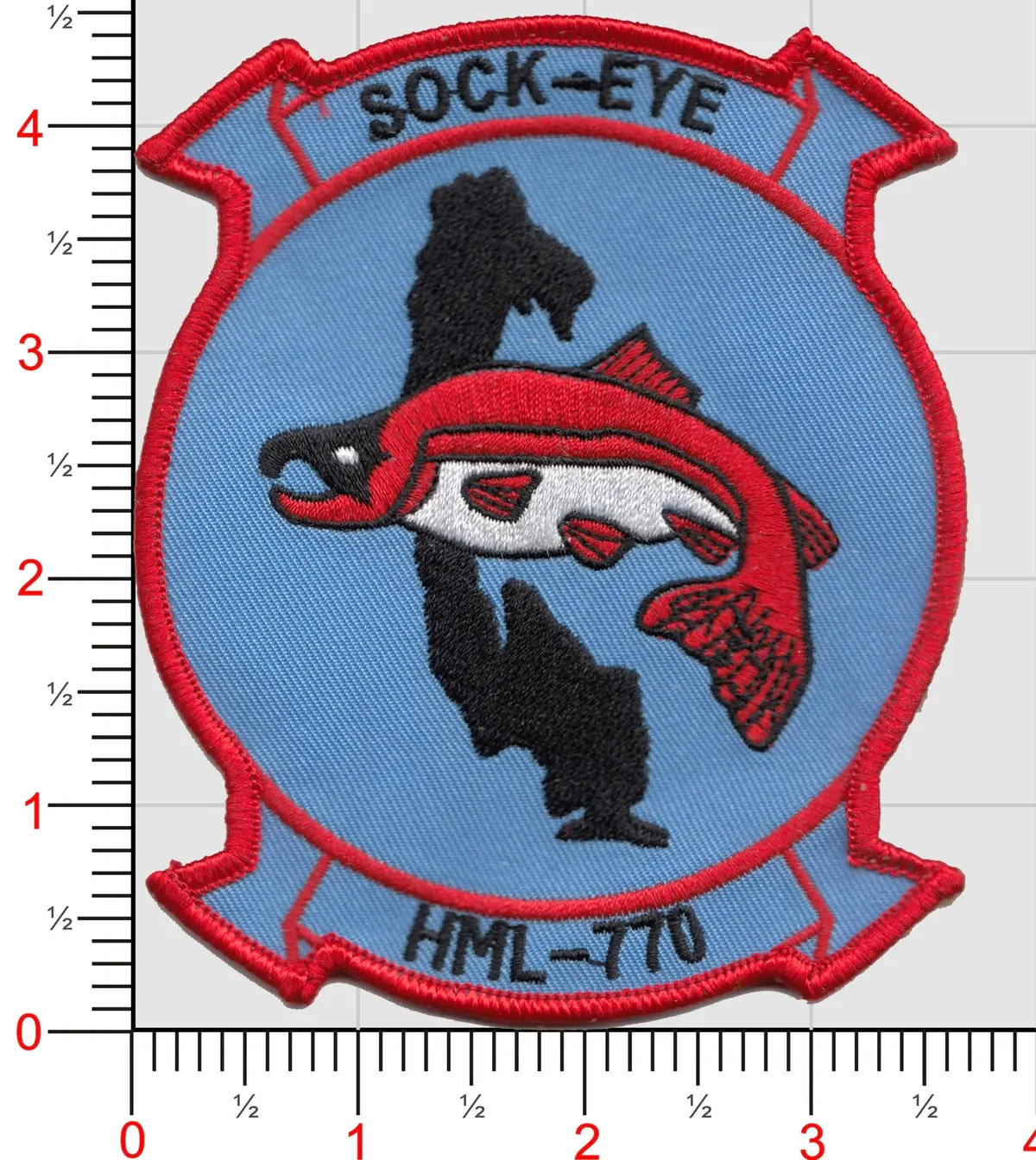 Officially Licensed Usmc Hml-770 Sockeye Patch 1