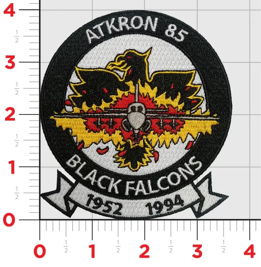 Officially Licensed Us Navy Va-85 Black Falcons 1952-1994 Stand Down Patch 1