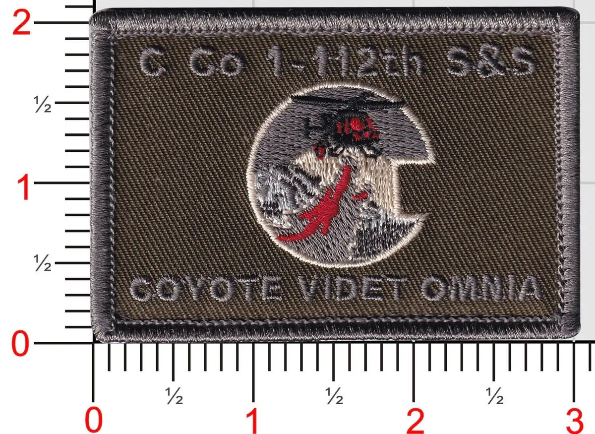 Official Us Army Colorado National Guard C Company 1-112Th Service & Support Flag Patch 1