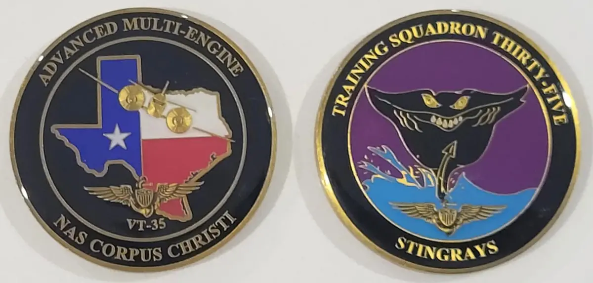 Officially Licensed Us Navy Vt-35 Stingrays Coin 1