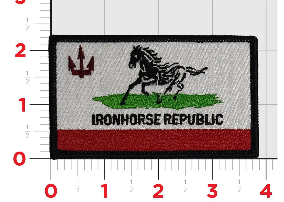 Official Hmh-461 Ironhorse Republic Flag Patch 1