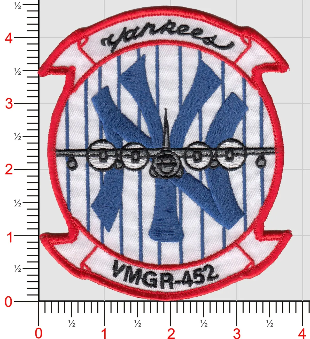 Officially Licensed Usmc Vmgr-452 New York Yankees Patch 1