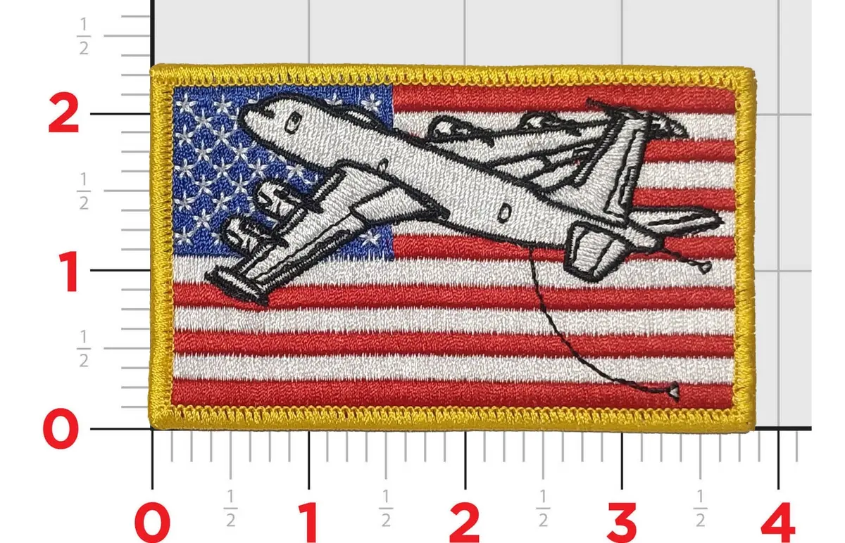 Us Navy E-6B Mercury 707 Us Flag Patch 1