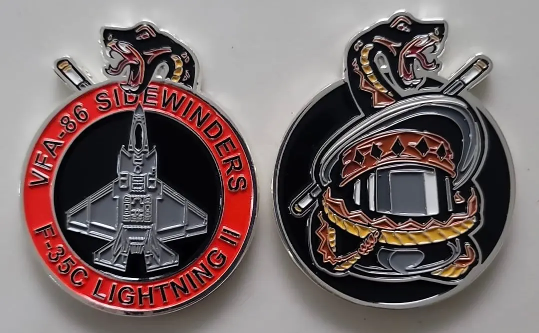 Official Vfa-86 Sidewinders F-35 Coin 1