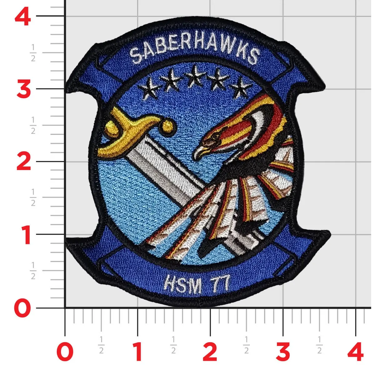 Officially Licensed Hsm-77 Saberhawks Squadron Patch 1
