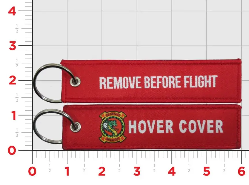 Official Hmla-367 Scarface Hover Cover Remove Before Flight Key Rings 1