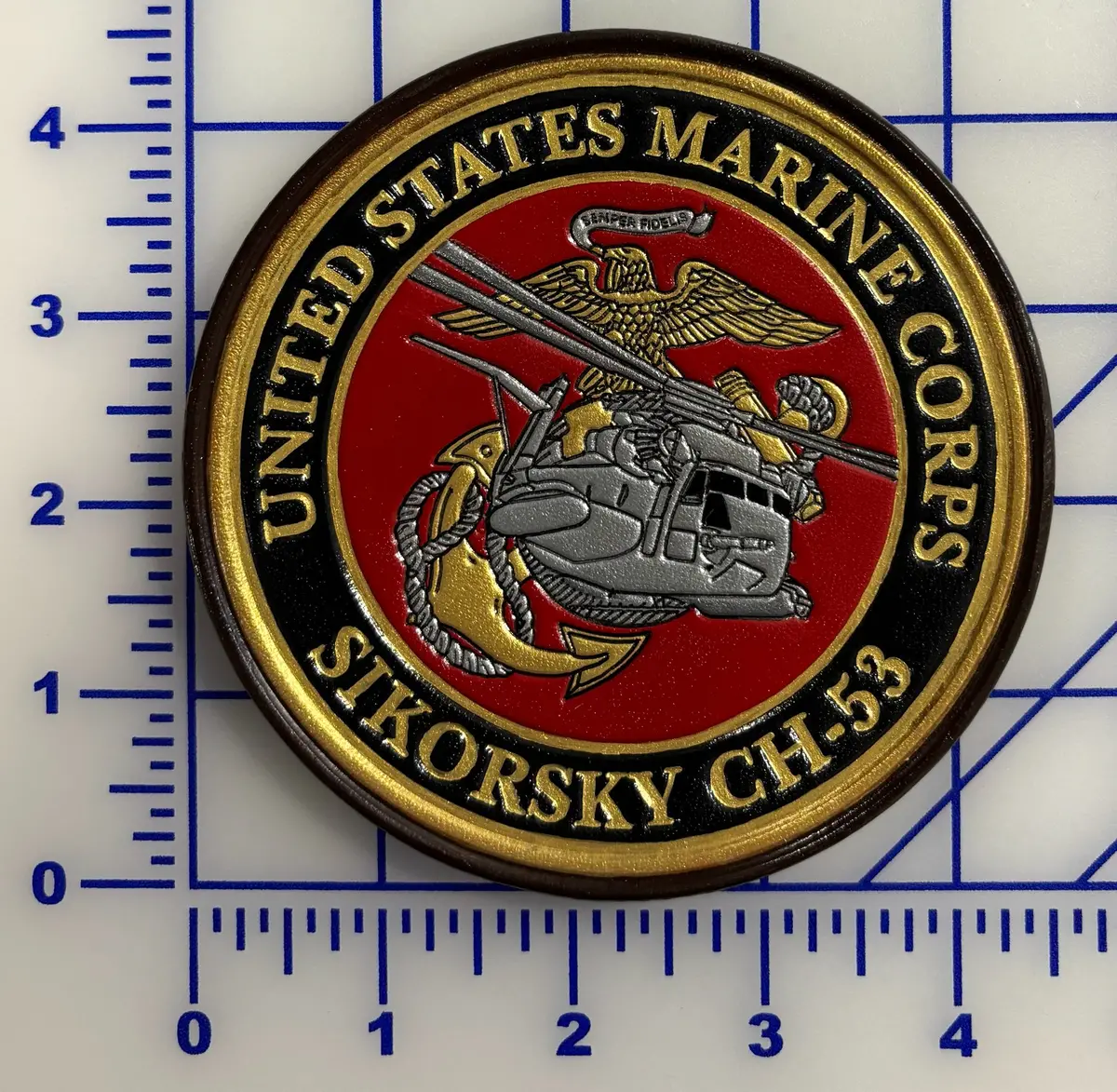 Officially Licensed Usmc Ch-53 Commemorative Leather Patch 1