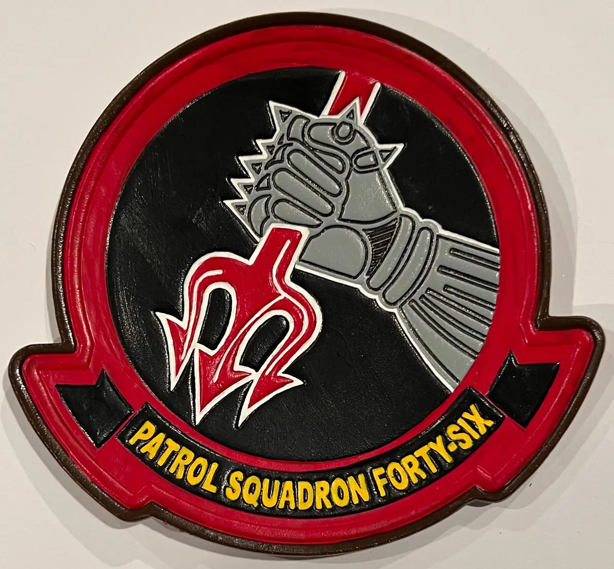 Officially Licensed Vp-46 Gray Knights Leather "Back Stabber" Leather Patches 1