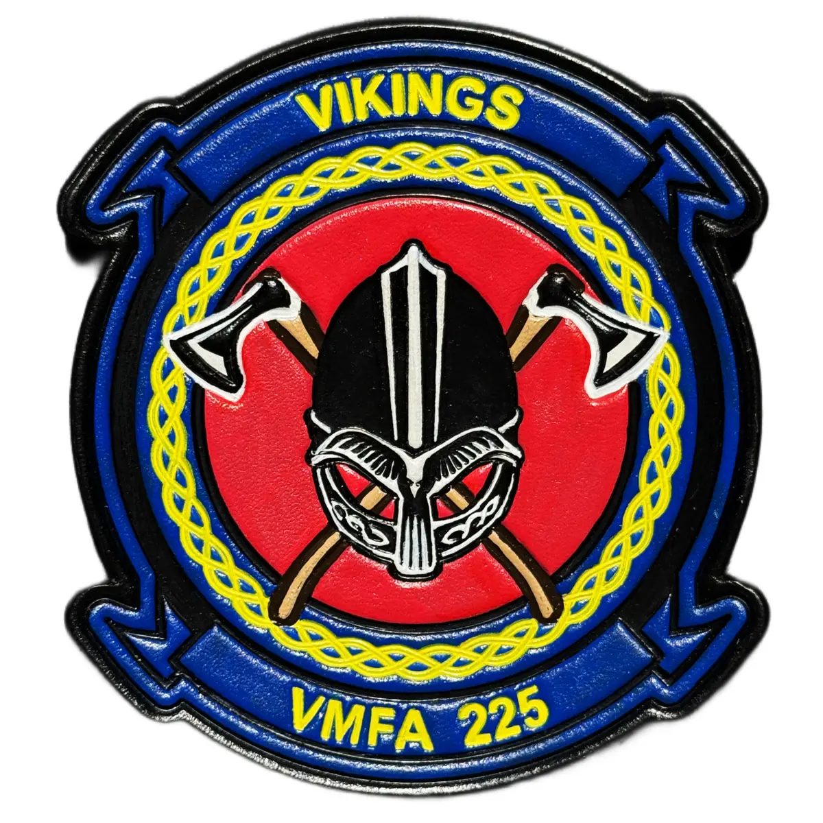 Officially Licensed Usmc Vmfa-225 Vikings Leather Patches 2