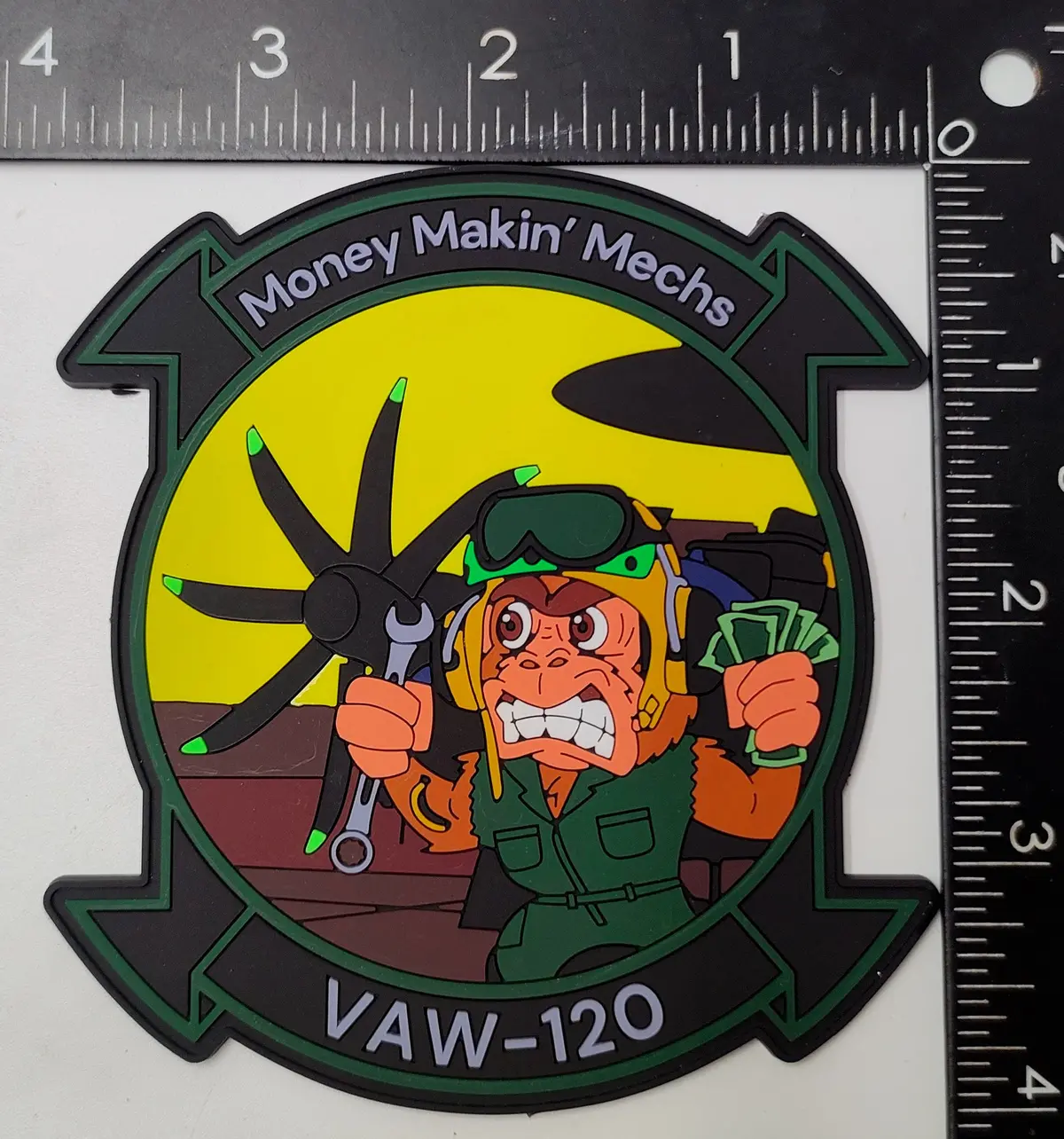 Official Vaw-120 Greyhawks Money Makin' Mechs Patches 1