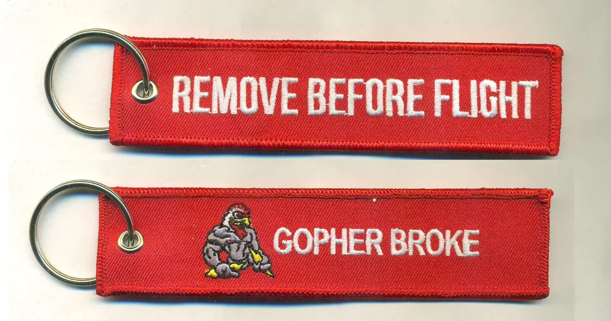 Official Vmm-263 Thunder Chicken Gopher Broke Remove Before Flight Key Rings 1