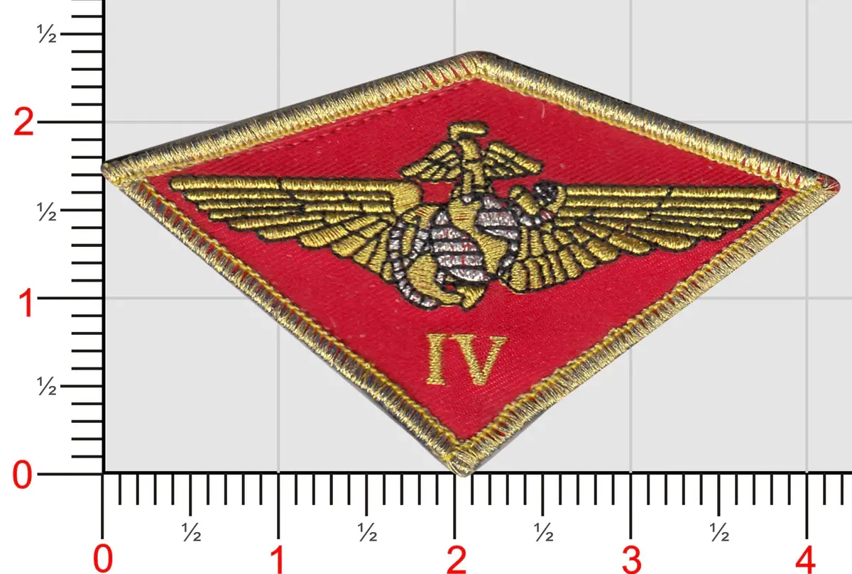 Authentic Licensed USMC 4th Marine Air Wing Embroidered Patch