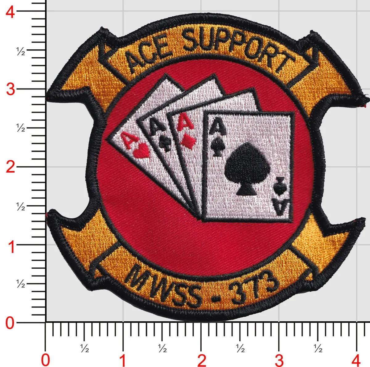 Officially Licensed Usmc Mwss-373 Ace Support Patch 1