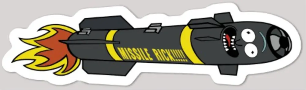 Missile Rick Hellfire Sticker 1
