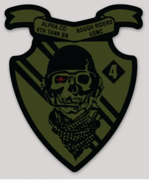 Officially Licensed Usmc Alpha Company 4Th Tank Bn Sticker 1