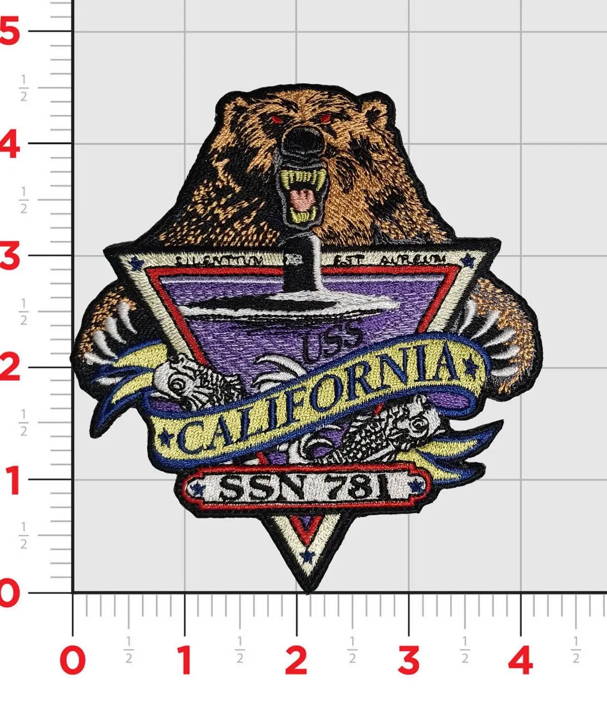 Officially Licensed Ssn-781 Uss California Patch 1